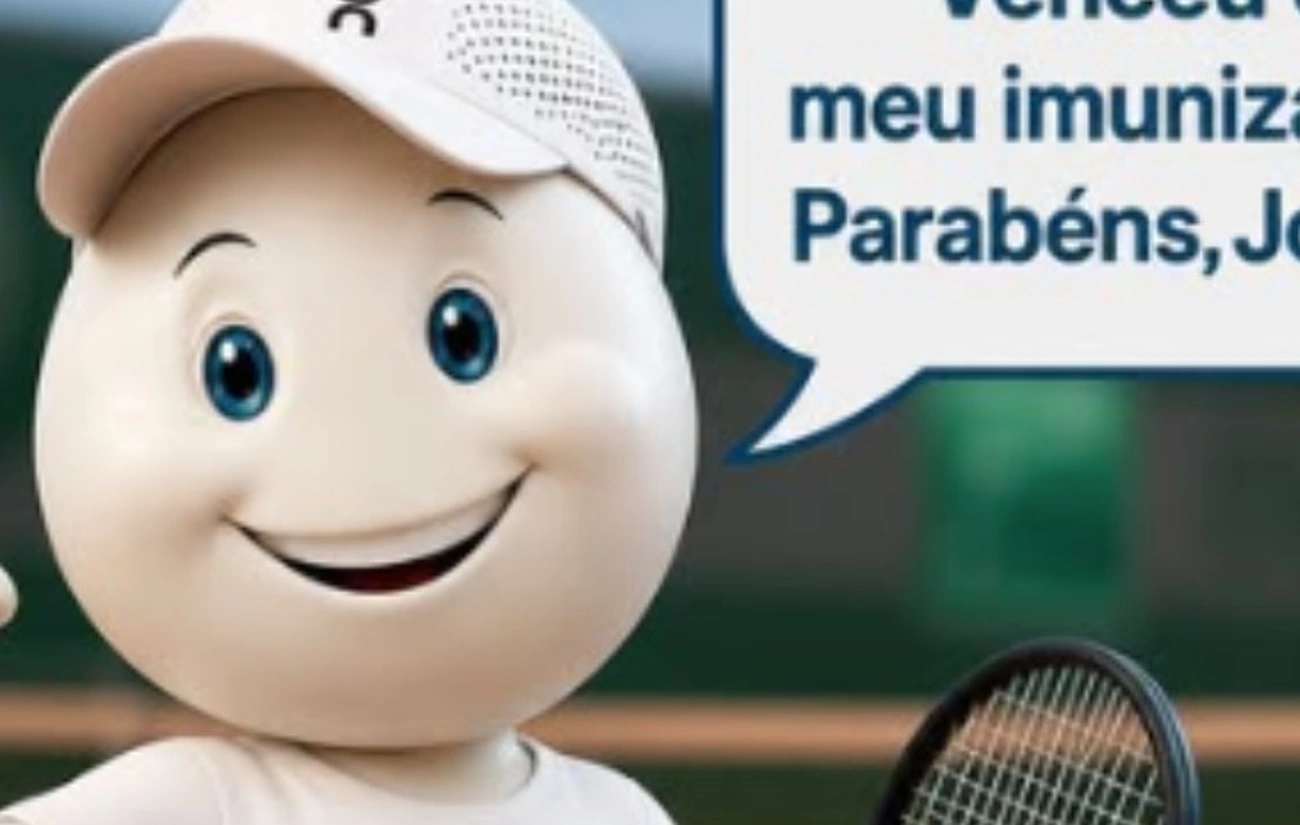 Zé Gotinha ironiza Djokovic: Venceu o meu imunizado, hoje no Roland Garros